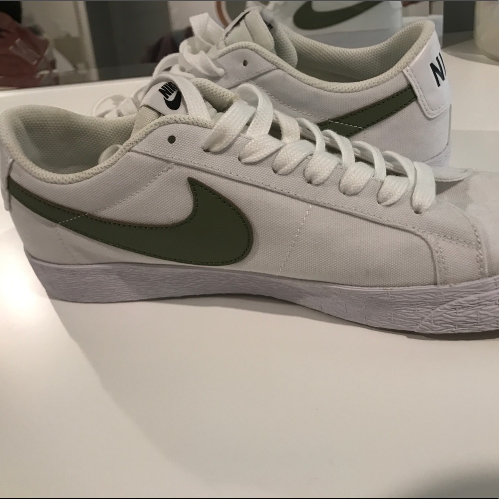 Nike with army green swoosh